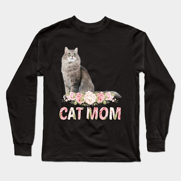 Cat Mom Long Sleeve T-Shirt by othmane4